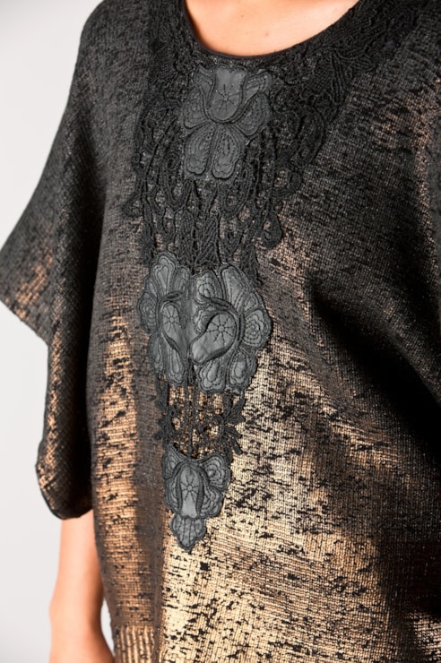 Camisola de malha com mangas de morcego