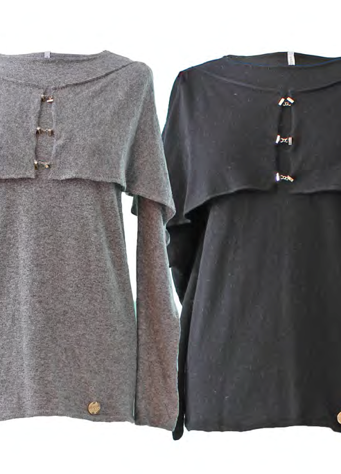 Camisola de malha com sobreposição