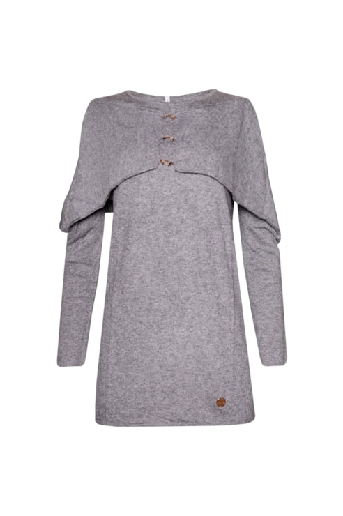 Camisola de malha com sobreposição