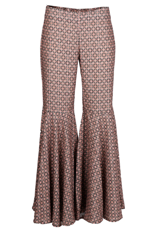 Calças flare estampadas