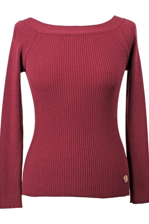 Camisola de malha costas abertas
