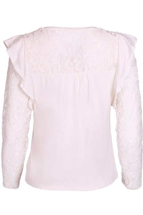 Camisola Mangas Em Renda