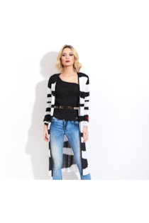 Casaco comprido de tricot