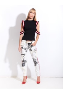 Camisola com faixa em contraste
