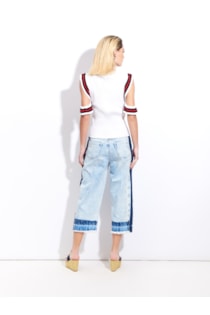 Camisola com faixa em contraste