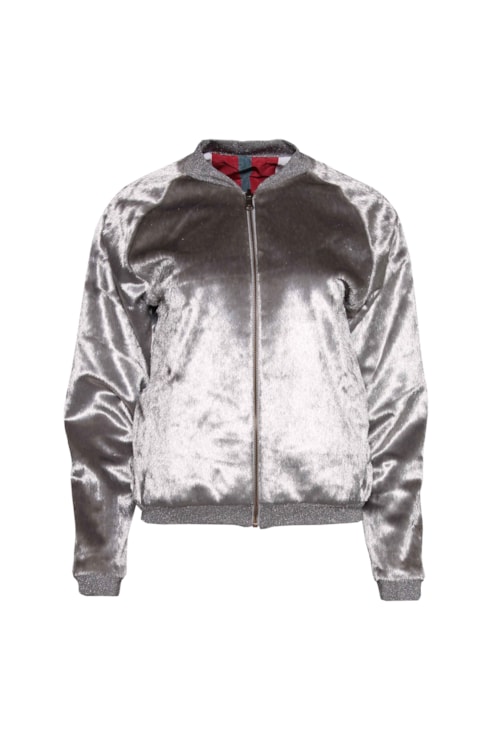 Reversible bomber coat