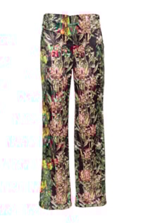Calças retas com estampado