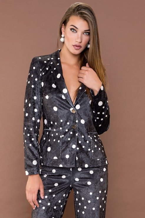 Blazer with printed