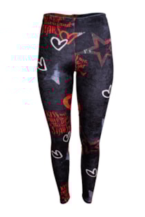 Leggings com estampado e faixa lateral