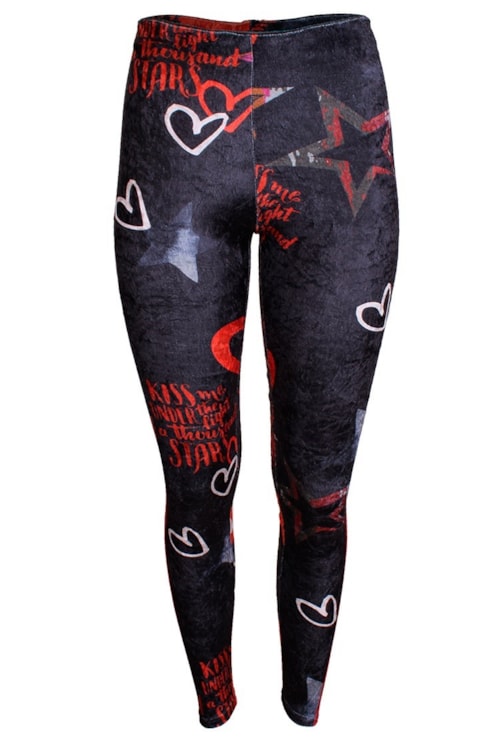 Leggings com estampado e faixa lateral