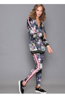 Leggings com estampado e faixa lateral