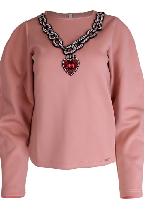 Camisola com colar de corrente