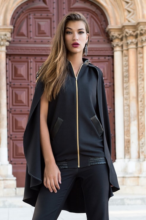 Bomber capa com estampado