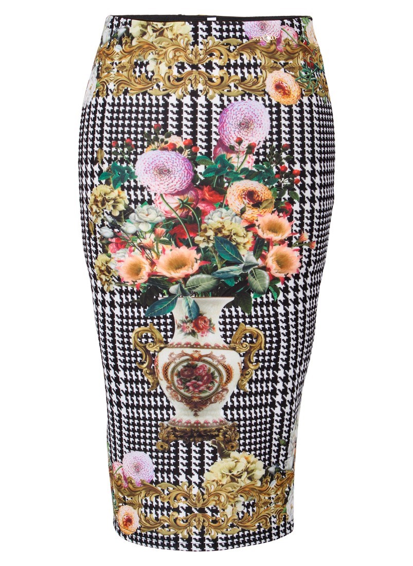 Saia justa com estampado