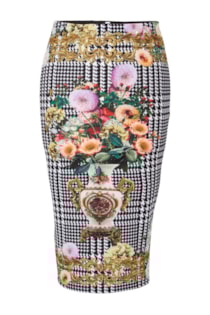 Saia justa com estampado