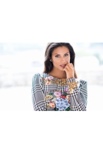 Blusa justa com estampado