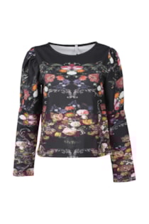 Blusa justa com estampado