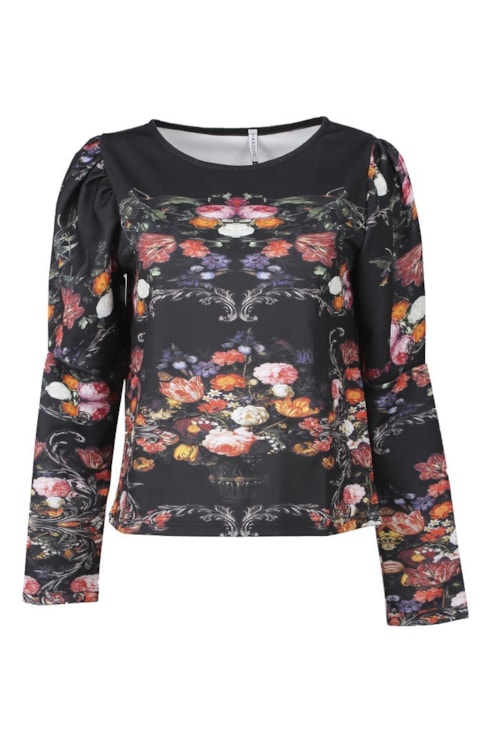 Printed tight blouse