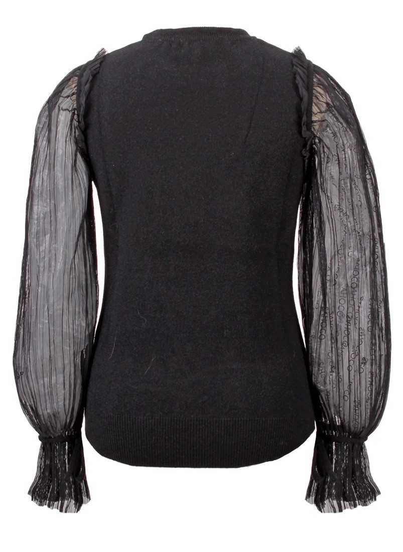 Camisola manga com pregas