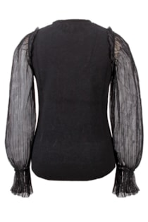 Camisola manga com pregas
