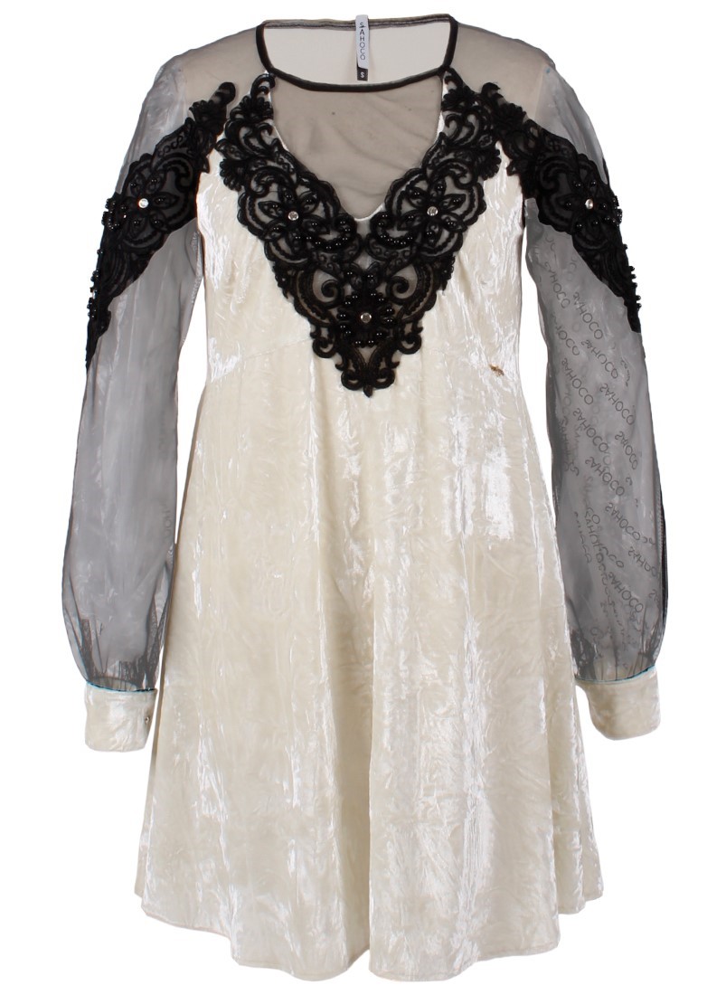 Vestido curto combinado