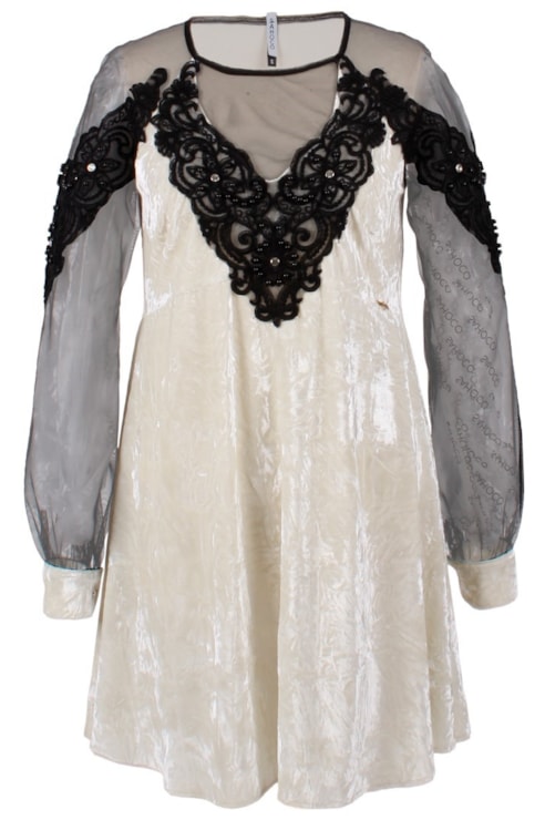 Vestido curto combinado