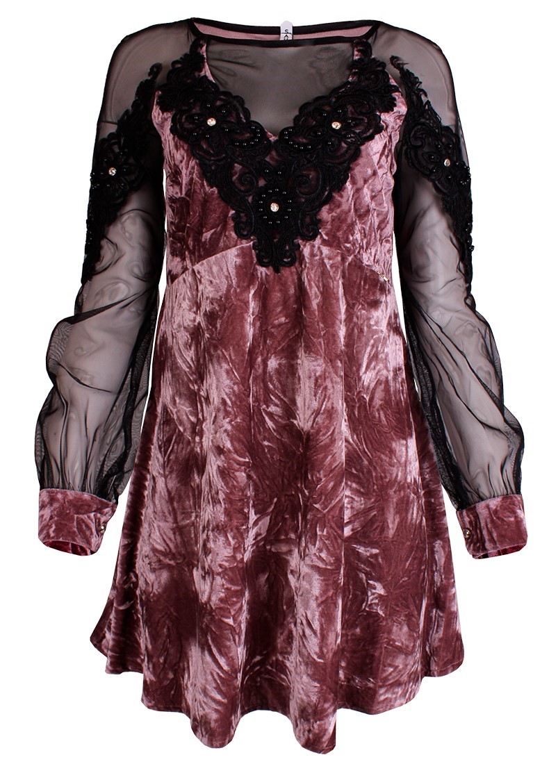 Vestido curto combinado