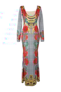 Vestido decote redondo