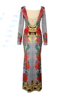 Vestido decote redondo