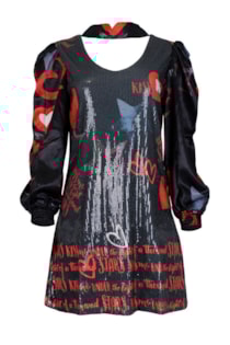 Vestido de lantejoulas cut out 