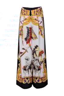 Calças largas com estampado