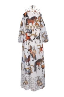 Vestido comprido com estampado
