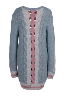 Camisola de tricot color block