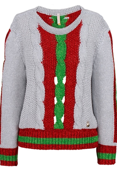 Color block tricot shirt