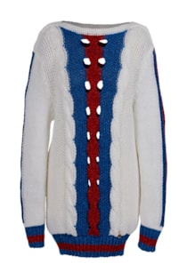 Camisola de tricot color block