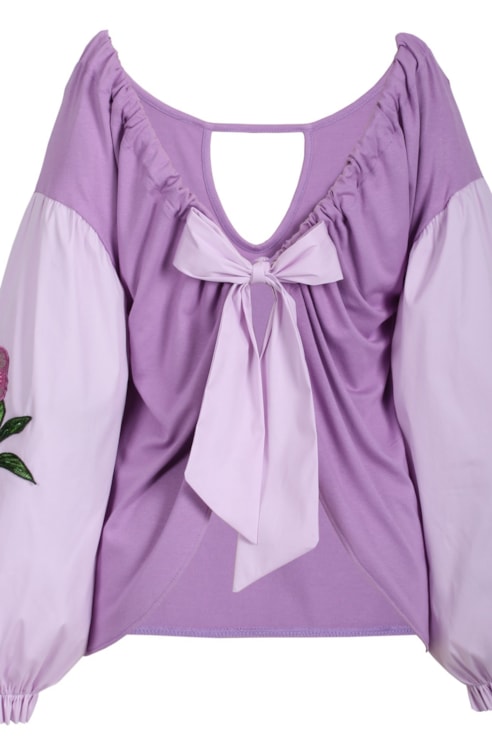 Shirt with embroidery on the sleeves