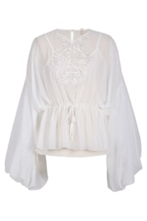 Blusa com cintura ajustada