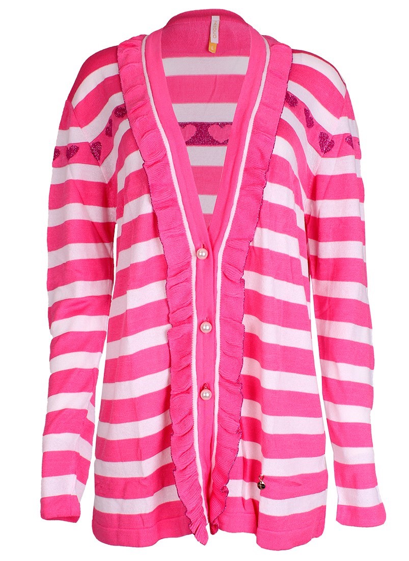 Tricot shirt with frills