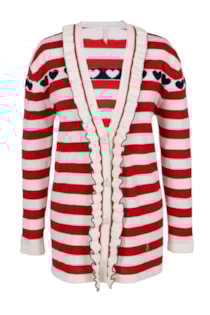 Tricot shirt with frills