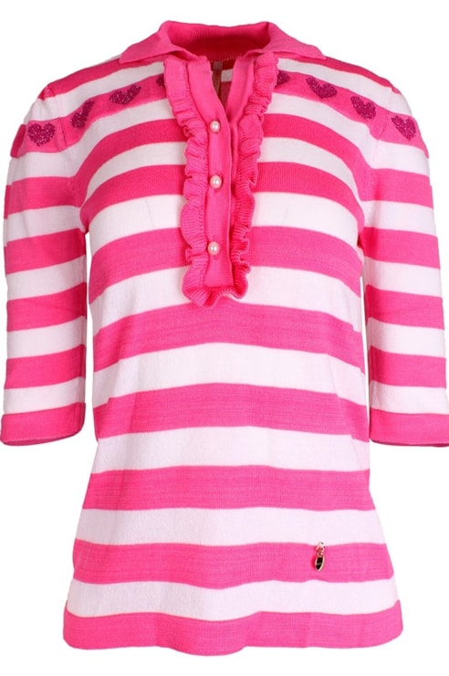Tricot shirt with buttons