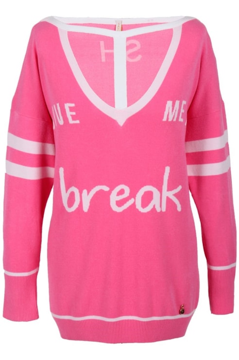 Tricot shirt with v-neckline