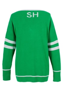 Camisola de tricot decote em bico