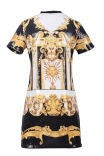 Vestido lantejoulas curto