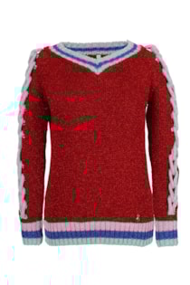 Camisola de tricot com abertura nas mangas