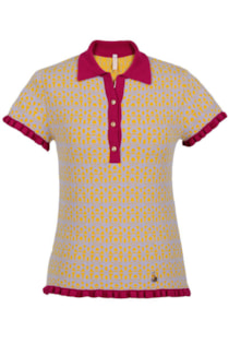 Camisola polo de tricot
