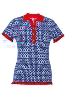 Camisola polo de tricot