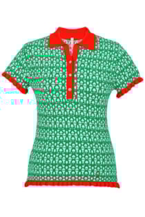 Camisola polo de tricot