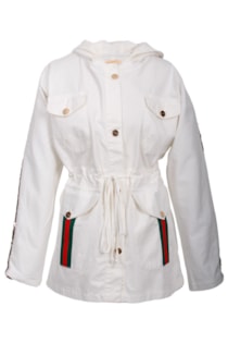 Parka com faixa lateral de lantejoulas
