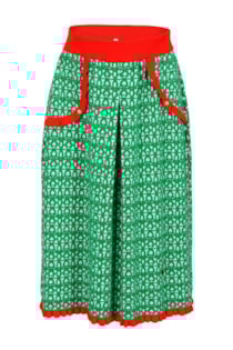 Saia de tricot com pinças
