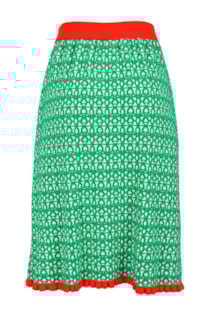 Saia de tricot com pinças